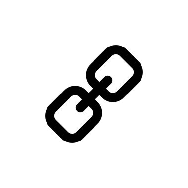 Dış bağlantı sembolü vektör simgesi. Bağlantı simgesi beyaz arkaplanda izole edildi. Bağlantı vektör simgesi. Hiper bağlantı zinciri sembolü