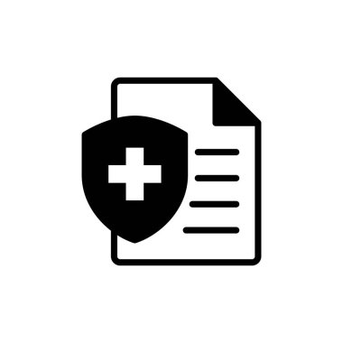 Sağlık sigortası ikonu beyaz arka planda izole edilmiş. sağlık sigortası simgesi