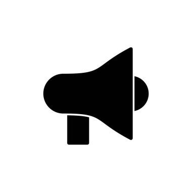 Beyaz arkaplanda megafon simgesi izole edildi. Hoparlör ikon vektörü. Cilt simgesi