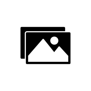 Resim simgesi beyaz arkaplanda izole edildi. Resim vektör simgesi. fotoğraf galerisi simgesi vektörü