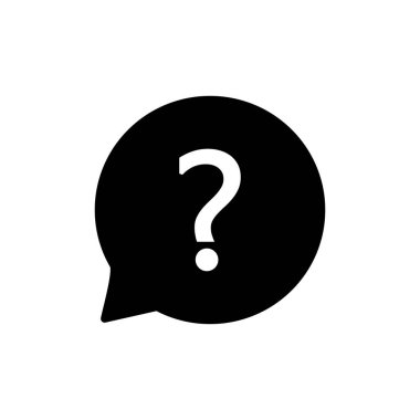 Soru Simgesi beyaz arkaplanda izole edildi. Soru işareti işareti. Yardım simgesi. Faq