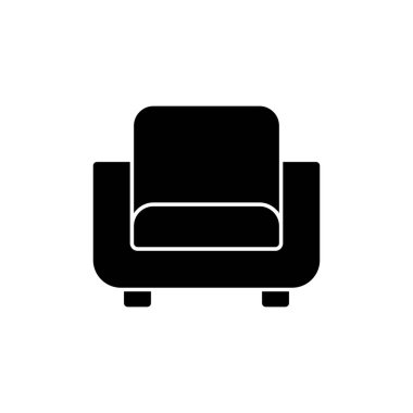 Beyaz arkaplanda izole edilmiş kanepe simgesi. Kanepe resmi. mobilya