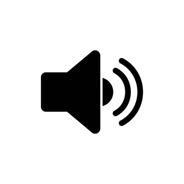 Sözcü simgesi beyaz arkaplanda izole edildi. Cilt simgesi. Hoparlör ikon vektörü. Ses. Ses