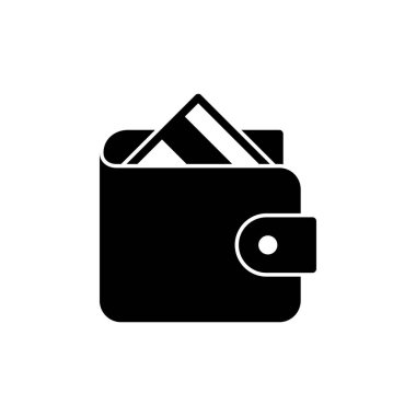 Cüzdan Simgesi beyaz arkaplanda izole edilmiş. para cüzdanı simgesi