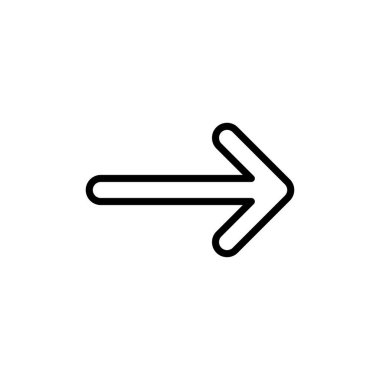 Ok simgesi vektörü beyaz arkaplanda izole edildi. Ok sembolü. Ok vektör simgesi