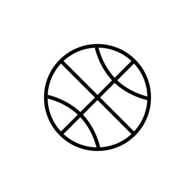 Basketbol ikonu vektörü beyaz arkaplanda izole edildi. Basketbol ikonu. Basketbol logo vektör simgesi