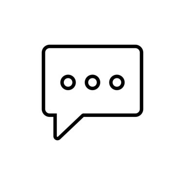 Sohbet simgesi vektörü beyaz arkaplanda izole edildi. Sohbet vektörü simgesi. Konuşma balonu. Mesaj var. Bizimle irtibata geç