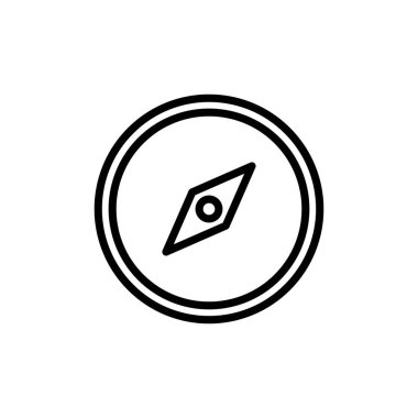 Pusula simgesi vektörü beyaz arkaplanda izole edildi. Pusula vektör simgesi