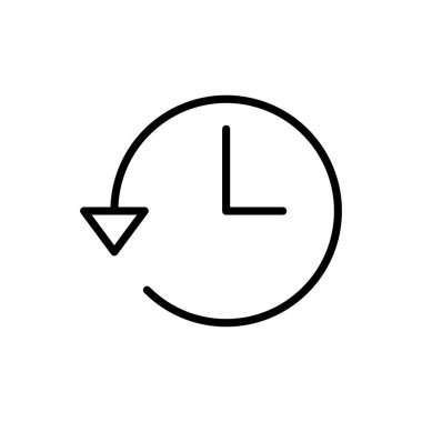 Tarih simgesi vektörü beyaz arkaplanda izole edildi. Geçmiş vektör simgesi