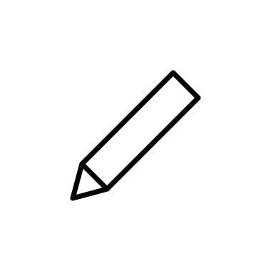 Beyaz arkaplanda izole edilmiş kalem simgesi vektörü. Kalem vektör simgesi