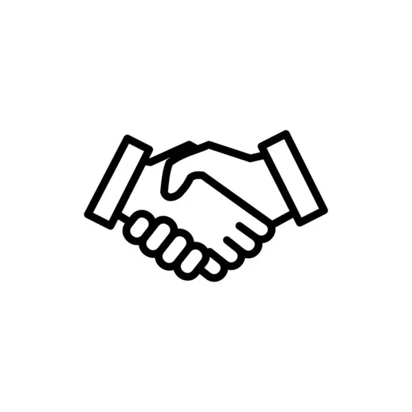 Business handshake icon vector isolated on white background. Handshake icon vector. contract agreement. Trust icon vector. Deal. Done. partnership icon