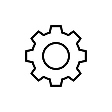 Simge vektörü beyaz arkaplanda izole ediliyor. vektör simgesi ayarlanıyor. Çarklar Simgesi Simgesi. Dişliler