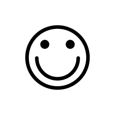 Beyaz arka planda izole edilmiş gülümse ikon vektörü. Gülümse vektör simgesi. Duygusal Simge vektörü. Emoji.