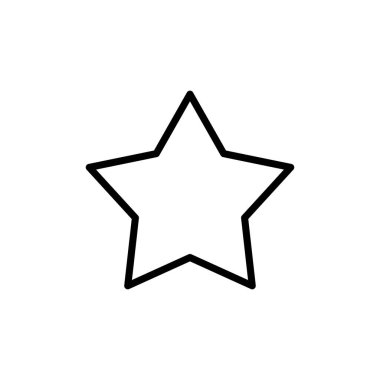 Yıldız Simgesi vektörü beyaz arkaplanda izole edildi. Yıldız vektör simgesi. Beğeni sembolü