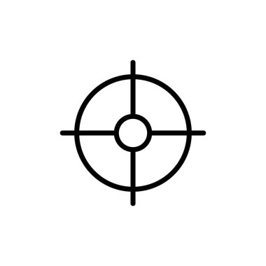 Hedef simge vektörü beyaz arkaplanda izole edildi. Hedef vektör simgesi. hedef simgesi. Pazarlama hedefi. Nişan al.