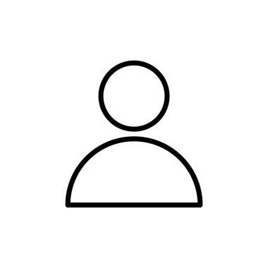 Kullanıcı Simgesi vektörü beyaz arkaplanda izole edildi. İnsan imzası. insanlar simgesi. 