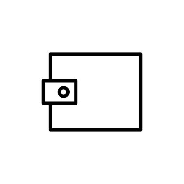 Cüzdan Simgesi vektörü beyaz arkaplanda izole edildi. para cüzdanı simgesi