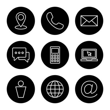 Beyaz arkaplanda izole edilmiş ikon vektörüyle bağlantı kurun. Kartvizit iletişim bilgisi simgesi. Web simgesi vektörü. 