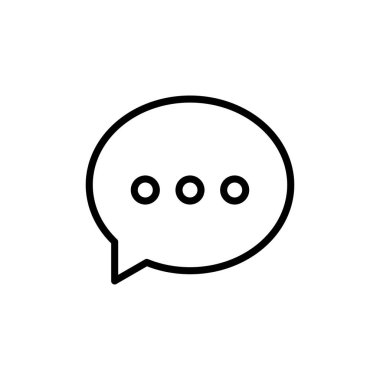 Sohbet simgesi vektörü beyaz arkaplanda izole edildi. Sohbet vektörü simgesi. Konuşma balonu. Mesaj var. Bizimle irtibata geç