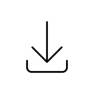 Beyaz arkaplanda izole edilmiş simge vektörü indir. Vektör simgesi indiriliyor