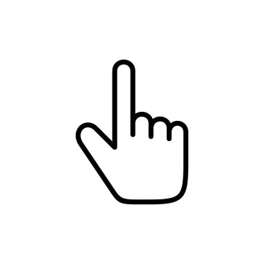 Beyaz arkaplanda elle tıklama simgesi vektörü izole edildi. işaret simgesi vektörü. el imleç simgesi vektörü