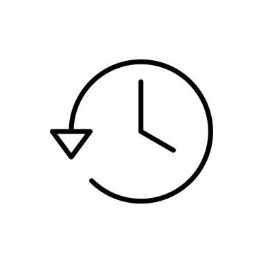 Tarih simgesi vektörü beyaz arkaplanda izole edildi. Geçmiş vektör simgesi