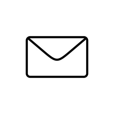 Beyaz arkaplanda posta vektör simgesi izole edildi. E- posta simgesi. Zarf çizimi. İleti