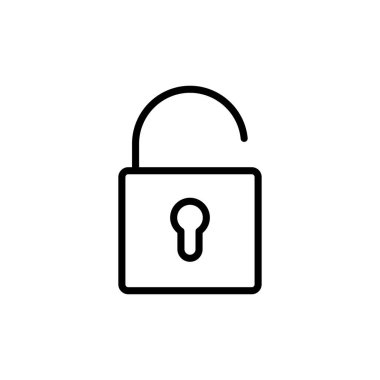 Simge vektörünü beyaz arkaplanda izole et. Şifreleme simgesi. Güvenlik sembolü. Güvenli. Özel