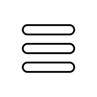 Menü Simgesi vektörü beyaz arkaplanda izole edildi. Web menü simgesi