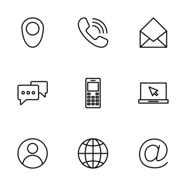 Beyaz arkaplanda izole edilmiş ikon vektörüyle bağlantı kurun. Kartvizit iletişim bilgisi simgesi. Web simgesi vektörü. 