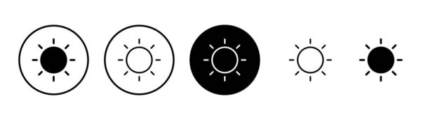 Sun icon vector isolated on white background. Sun vector icon