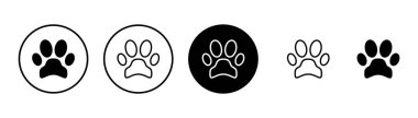 Pençe simgesi vektörü beyaz arkaplanda izole edildi. Paw Yazdırma simgesi
