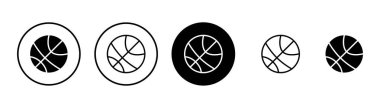 Basketbol ikonu vektörü beyaz arkaplanda izole edildi. Basketbol ikonu. Basketbol logo vektör simgesi