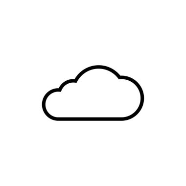 Beyaz arkaplanda bulut simgesi vektörü izole edildi. bulut hesaplama simgesi