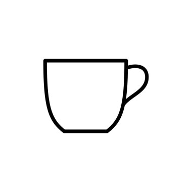 Kahve fincanı ikonu vektörü beyaz arkaplanda izole edilmiş. Kahve fincanı ikonu. Kahve vektörü ikonu. Çay.