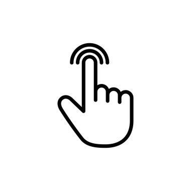 Beyaz arkaplanda elle tıklama simgesi vektörü izole edildi. işaret simgesi vektörü. el imleç simgesi vektörü