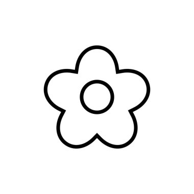 Çiçek simgesi vektörü beyaz arkaplanda izole edildi. çiçek vektörü. çiçek sembolleri