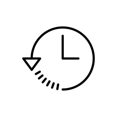 Tarih simgesi vektörü beyaz arkaplanda izole edildi. Geçmiş vektör simgesi