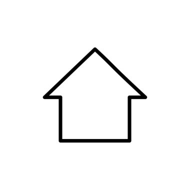 Beyaz arkaplanda ev simgesi vektörü izole edildi. Ev vektör simgesi. Adres