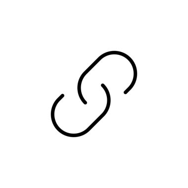 Dış bağlantı sembolü ikon vektörü. Bağlantı simgesi beyaz arkaplanda izole edildi. Bağlantı vektör simgesi. Hiper bağlantı zinciri sembolü