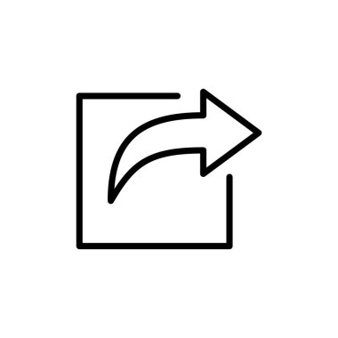 Beyaz arkaplanda izole edilmiş simge vektörünü paylaş. Vektör simgesini paylaş