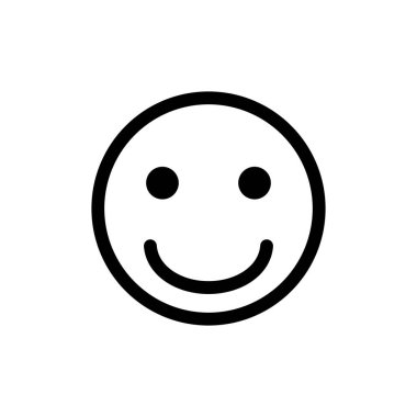 Beyaz arka planda izole edilmiş gülümse ikon vektörü. Gülümse vektör simgesi. Duygusal Simge vektörü. Emoji.