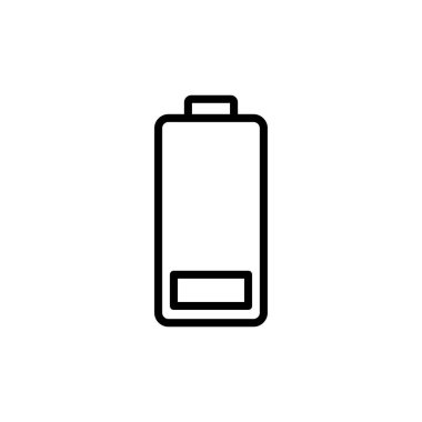 Batarya ikonu vektörü beyaz arkaplanda izole edildi. Batarya vektör simgesi. Şarj seviyesi. pil yükleme simgesi