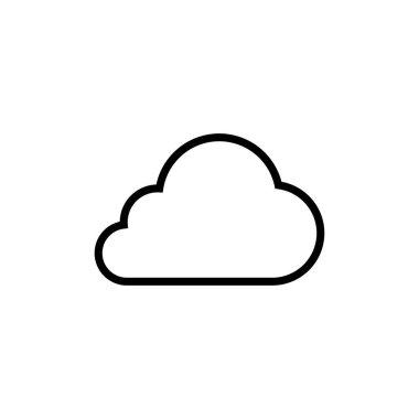 Beyaz arkaplanda bulut simgesi vektörü izole edildi. bulut hesaplama simgesi