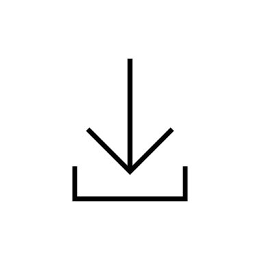 Beyaz arkaplanda izole edilmiş simge vektörü indir. Vektör simgesi indiriliyor