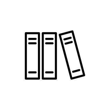 Kütüphane simgesi vektörü beyaz arkaplanda izole edildi. Kitap simgesi vektörü