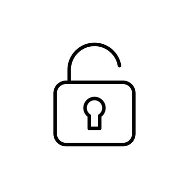 Simge vektörünü beyaz arkaplanda izole et. Şifreleme simgesi. Güvenlik sembolü. Güvenli. Özel