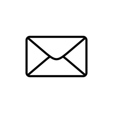 Beyaz arkaplanda posta vektör simgesi izole edildi. E- posta simgesi. Zarf çizimi. İleti