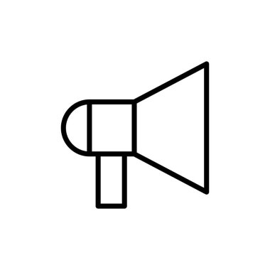 Beyaz arkaplanda izole edilmiş megafon simgesi vektörü. Hoparlör ikon vektörü. Cilt simgesi