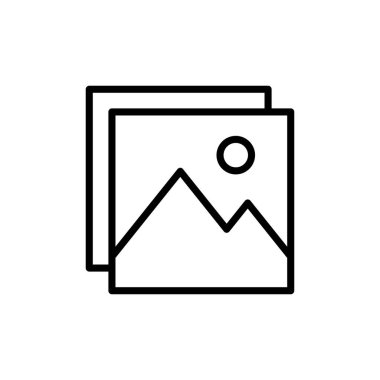 Resim simgesi vektörü beyaz arkaplanda izole edildi. Resim vektör simgesi. fotoğraf galerisi simgesi vektörü